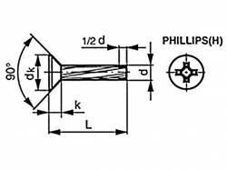 Šroub závitořezný záp.phillips DIN 7516D M3x10 pozink