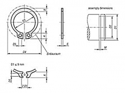 Pojistný kroužek na hřídel DIN 471 - 3 mm