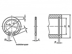 Pojistný kroužek do díry DIN 472 - 34 mm