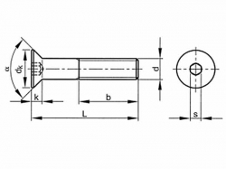 Šroub zápustný inbus DIN 7991 M10x45 nerez A2