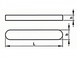 Pero těsné DIN 6885 A 12x8x40 nerez A4