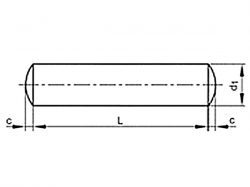 Kolík válcový DIN 7A m6 2x12 nerez A1