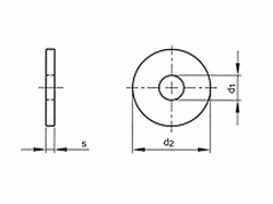 Podložka karosářská 12,5x35x1,5 nerez A2