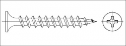 Vrut sádrokarton zápustný dvouchodý 4,8x110 fosfát