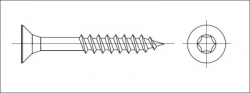 Vrut zápustný TORX 8x120 zinek žlutý, část.závit