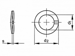 Podložka pružná prohnutá DIN 128A M16 / 16,2 nerez A2