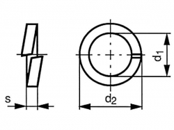 Podložka pružná DIN 127B M16 / 16,2 nerez A1