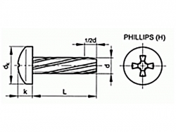 Šroub závitořezný phillips DIN 7516A M3x6 pozink