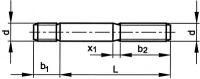 Šroub závrtný do litiny DIN 939 M10x45-8.8 pozink