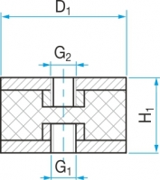 Silentblok typ 3 - 6x7 M3