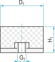 Silentblok typ 5 - 15x30 M4