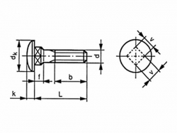 Šroub vratový DIN 603 M6x120 4.6 pozink