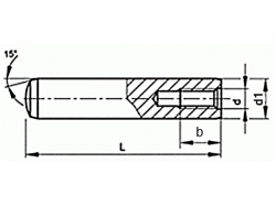 Kolík válcový vnitřní závit   DIN 7979D 4x16 m6