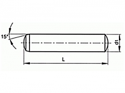 Kolík válcový kalený DIN 6325 2,5x22 m6