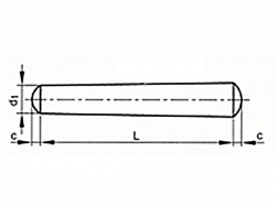 Kolík kuželový DIN 1B 2x32